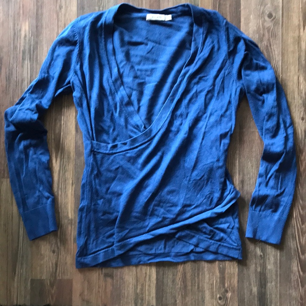 Faux wrap sweater